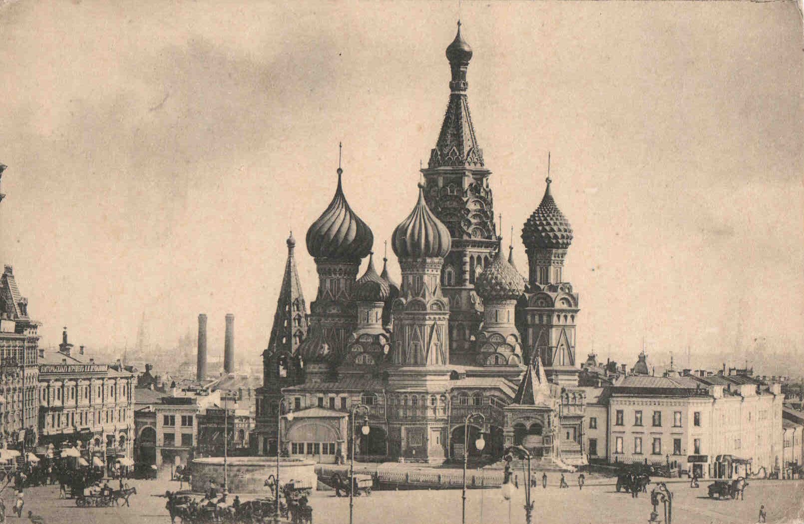 Храм Василия Блаженного в Москве старинные изображения